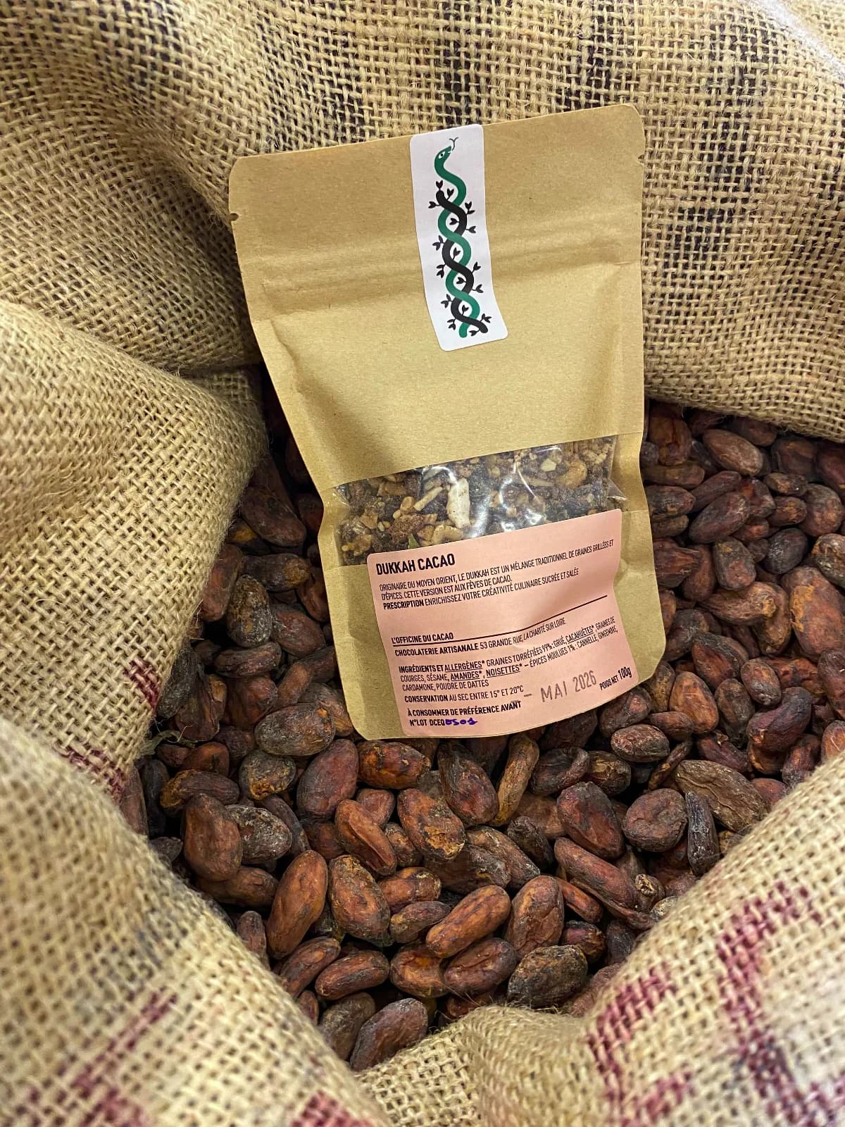 Dukkah Cacao – Mélange de graines torréfiées & cacao